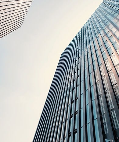 Skyscraper buildings against a skyline